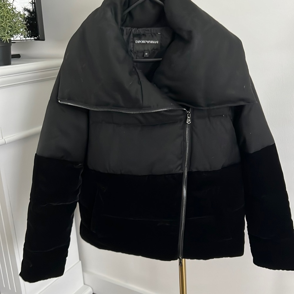 Emporio Armani Winter Jacket with Suede Accents
